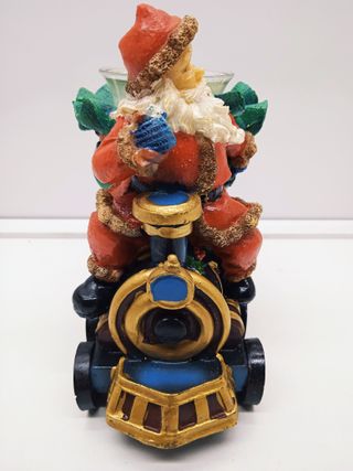 Portacandele Tren di Babbo Natale Vintage