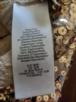 Vestido DKNY lentejuelas talla 4