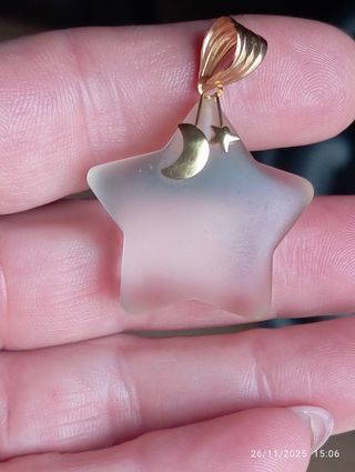 Ciondolo Stella Cristallo e Oro Giallo 18kt