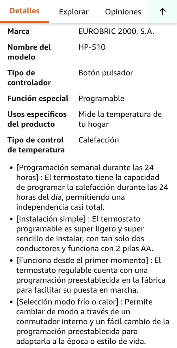 Termostato digitale programmabile