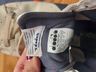 Scarpe Diadora da ginnastica vintage bianche e ver