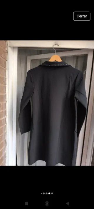 Vestido Zara Mujer Negro Tachuelas