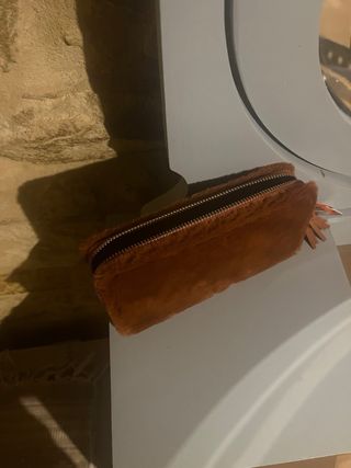 Cartera y monedero de corcho floral