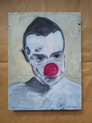 Quadro moderno dipinto a mano con colori ad olio