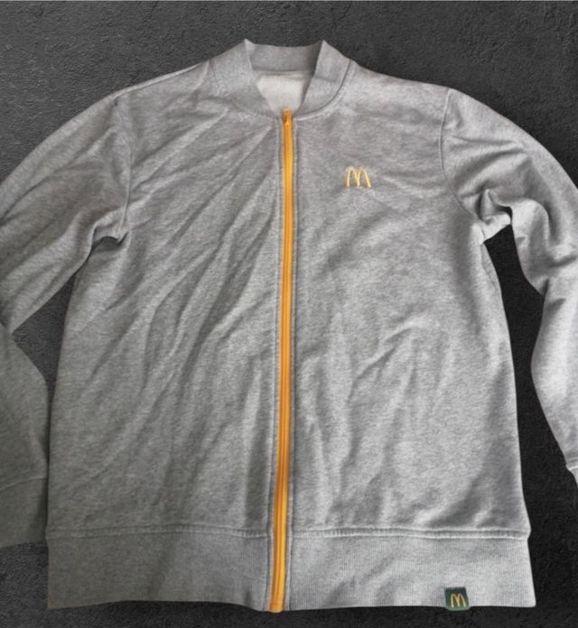 Felpa McDonald's Grigia con Zip Dorata