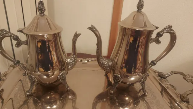 Juego de té/café plateado vintage
