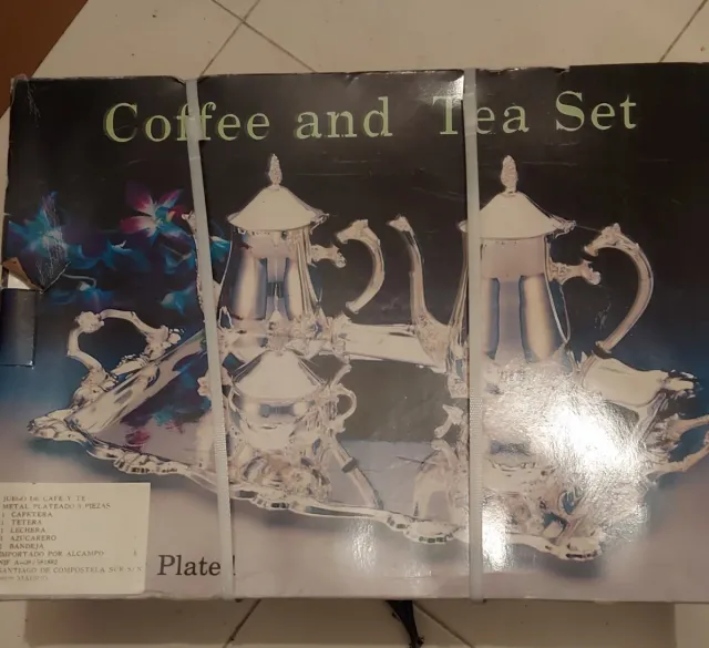 Juego de té/café plateado vintage