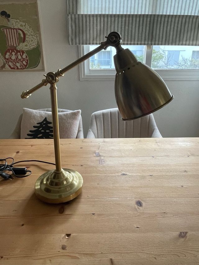 Set 2 Lámparas Metal Doradas