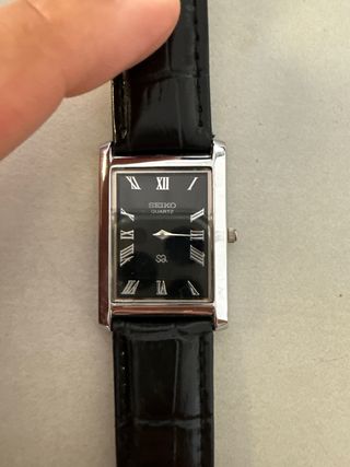 Reloj Seiko Tank SQ Negro/Plata