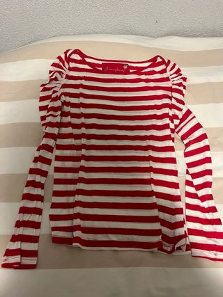 Camiseta Atmosphere Rayas Rojas y Blancas