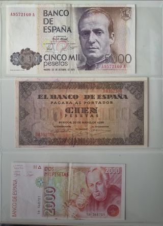 Lote Billetes Antiguos Españoles Pesetas