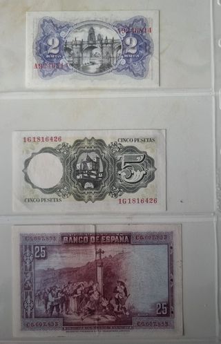 Lote Billetes Antiguos Españoles Pesetas
