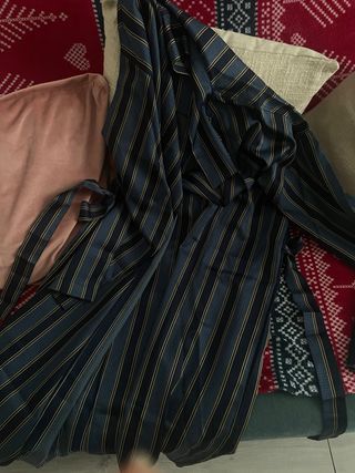 Vestaglia uomo seta vintage blu oro