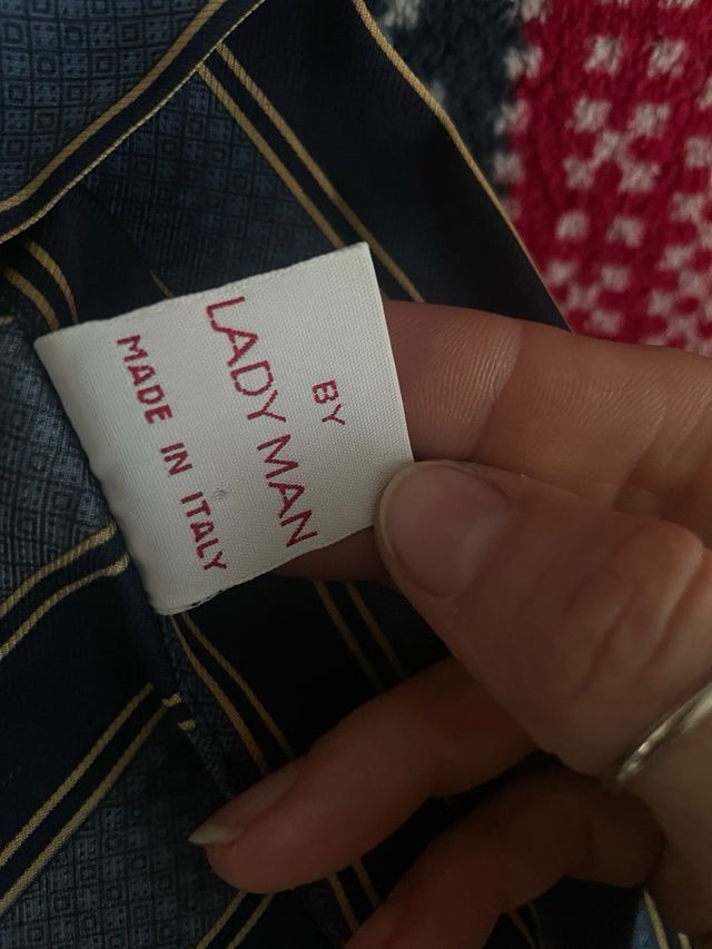 Vestaglia uomo seta vintage blu oro