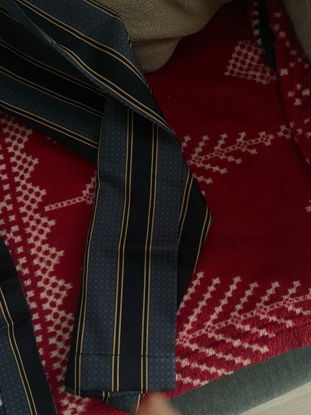 Vestaglia uomo seta vintage blu oro