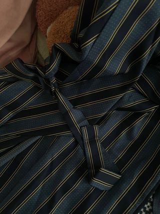 Vestaglia uomo seta vintage blu oro