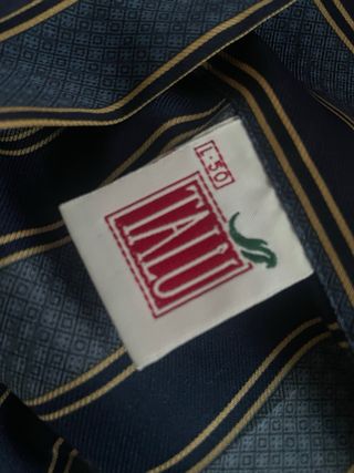 Vestaglia uomo seta vintage blu oro