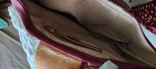 Bolso Longchamp Plegable Marrón/Rojo