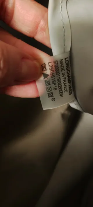 Bolso Longchamp Beige con detalles rojos