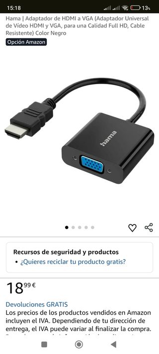 HDMI a VGA Full HD
