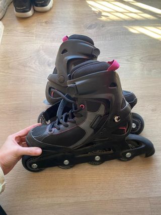 Patines talla 40 Oxelo Active Fit 3 Negro/Rosa