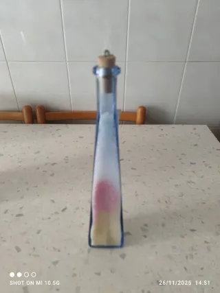 Bottiglia decorativa in vetro