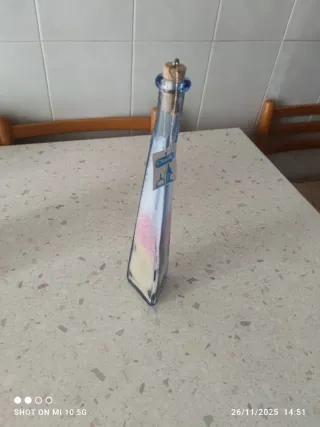 Bottiglia decorativa in vetro