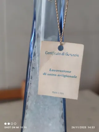 Bottiglia decorativa in vetro