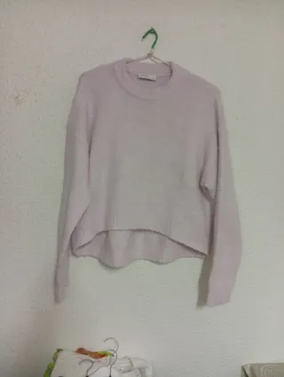 Jersey punto rosa oversize