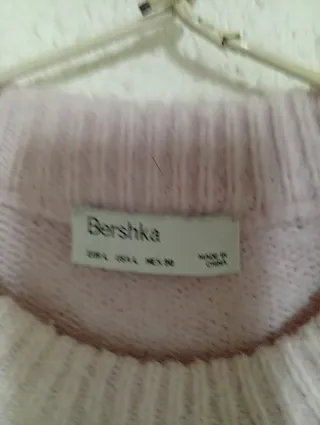 Jersey punto rosa oversize