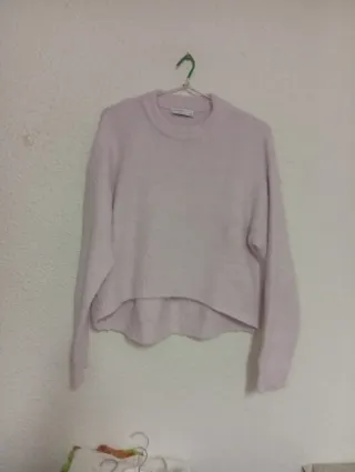 Jersey punto rosa oversize