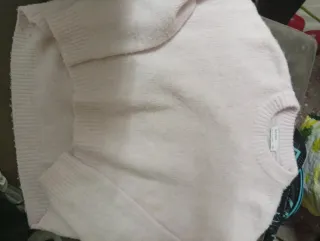 Jersey punto rosa oversize