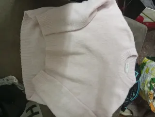 Jersey punto rosa oversize