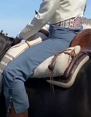 Pantalón de traje de corto campero rayas grises