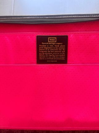 Portadocumentos Tous Negro y Beige