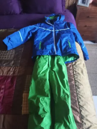 Conjunto esquí niño azul y verde