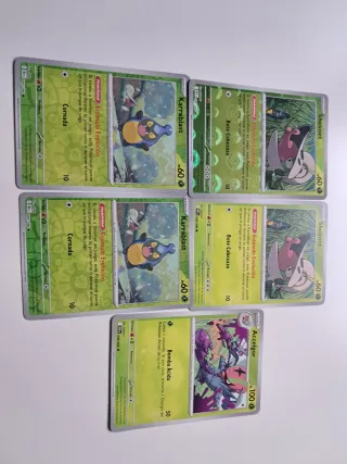 Lote Cartas Pokémon Deerling, Sawsbuck, Sewaddle,