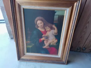 Lámina tratada Madonna del Grappolo Marco Madera
