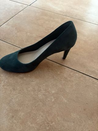 Zapatos Clarks Verdes Tacon Mujer