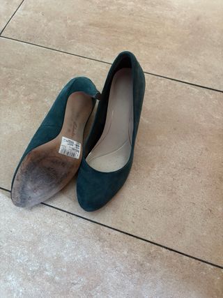 Zapatos Clarks Verdes Tacon Mujer