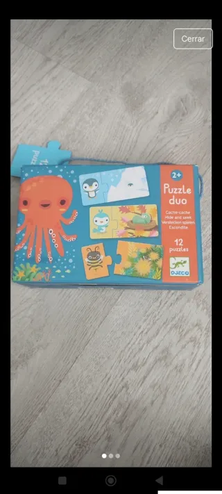 Puzzle Duo Djeco 12 Piezas Pulpo