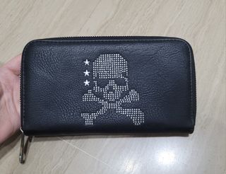 Dark gothic rock punk studded skull purse