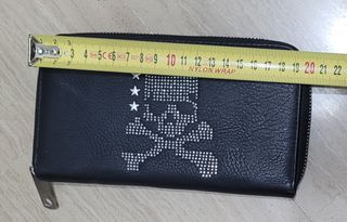 Dark gothic rock punk studded skull purse