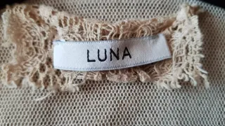 Cárdigan LUNA lentejuelas y tela salmón