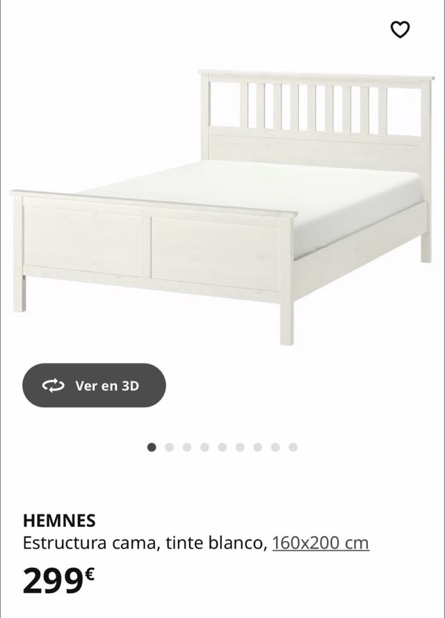 Estructura Cama Blanca 160x200 cm