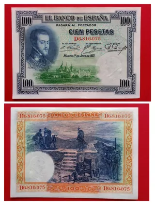 Sin circular 100 pesetas 1925 SC- alguna marquita