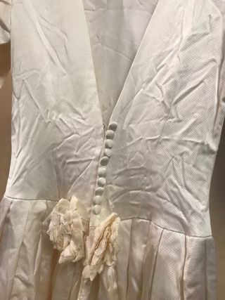 Traje de Novia en tela de faille natural Blanco