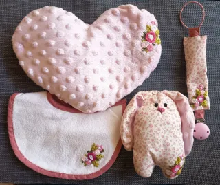 Pack Regalo Bebé Artesanal Flores Diadema d regalo