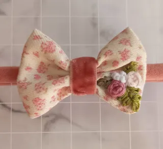 Pack Regalo Bebé Artesanal Flores Diadema d regalo