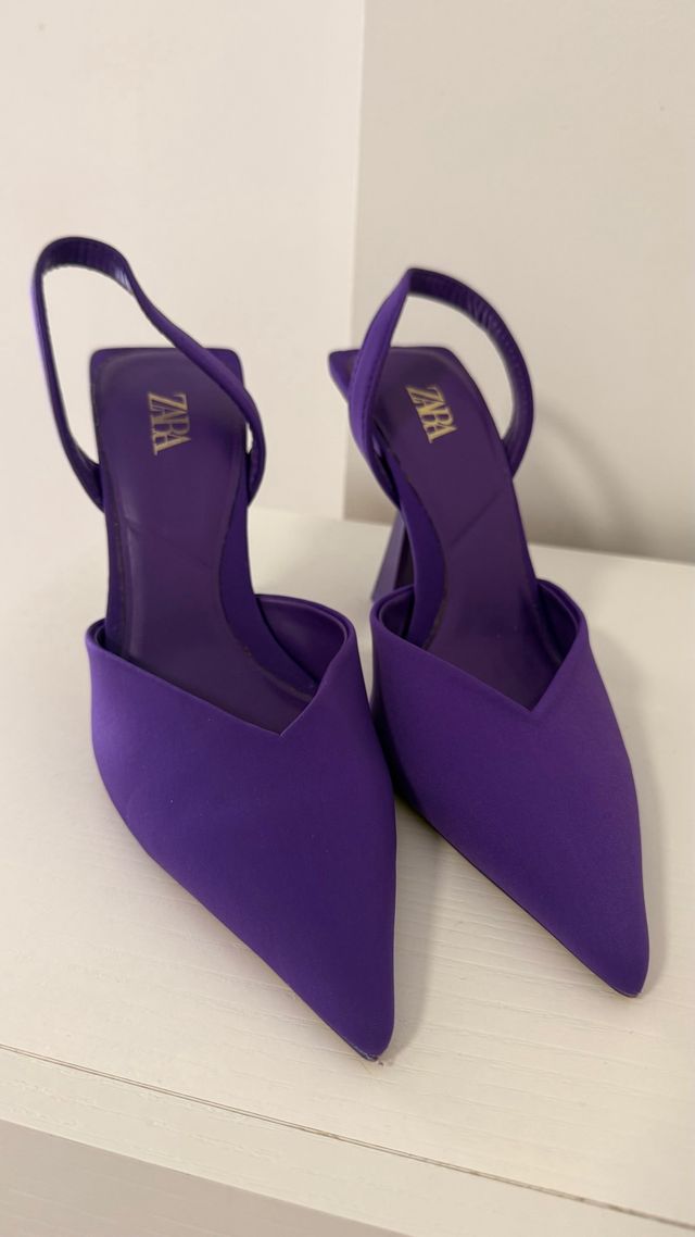 Zapatos Zara Morados Talla 38